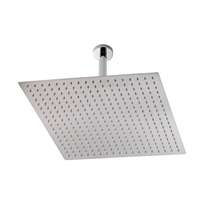 Hudson Reed Fixed Heads Ceiling Mounted Head & Arm Contemp Chrome Stainless Steel 266x400x400mm - JJ Building Materials