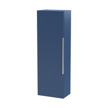Hudson Reed Fluted 400mm Tall Unit Contemp Satin Blue MFC Painted Gloss 1200x400x253mm - JJ Building Materials