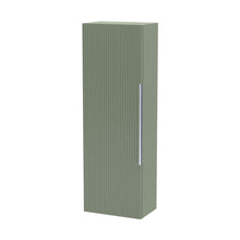 Hudson Reed Fluted 400mm Tall Unit Contemp Satin Green MFC Painted Gloss 1200x400x253mm - JJ Building Materials