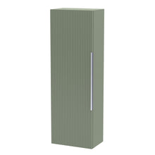 Hudson Reed Fluted 400mm Tall Unit Contemp Satin Green MFC Painted Gloss 1200x400x253mm - JJ Building Materials