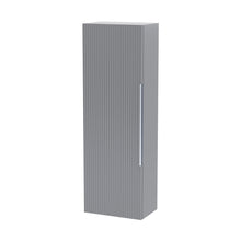 Hudson Reed Fluted 400mm Tall Unit Contemp Satin Grey MFC Painted Gloss 1200x400x253mm - JJ Building Materials