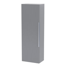 Hudson Reed Fluted 400mm Tall Unit Contemp Satin Grey MFC Painted Gloss 1200x400x253mm - JJ Building Materials