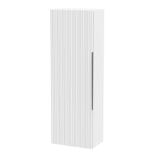 Hudson Reed Fluted 400mm Tall Unit Contemp Satin White MFC Painted Gloss 1200x400x253mm - JJ Building Materials