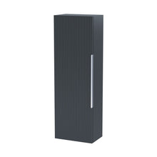 Hudson Reed Fluted 400mm Tall Unit Contemp Soft Black MFC Painted Gloss 1200x400x253mm - JJ Building Materials