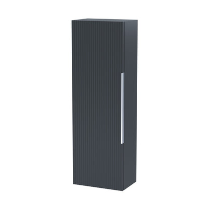 Hudson Reed Fluted 400mm Tall Unit Contemp Soft Black MFC Painted Gloss 1200x400x253mm - JJ Building Materials