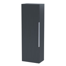 Hudson Reed Fluted 400mm Tall Unit Contemp Soft Black MFC Painted Gloss 1200x400x253mm - JJ Building Materials