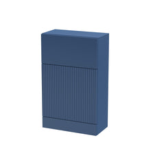Hudson Reed Fluted 500mm Wc Unit Contemp Satin Blue MFC Painted Gloss 810x500x253mm - JJ Building Materials