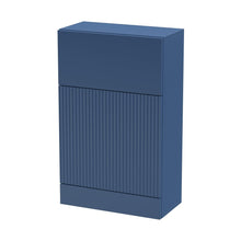 Hudson Reed Fluted 500mm Wc Unit Contemp Satin Blue MFC Painted Gloss 810x500x253mm - JJ Building Materials