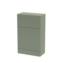 Hudson Reed Fluted 500mm Wc Unit Contemp Satin Green MFC Painted Gloss 810x500x253mm - JJ Building Materials
