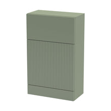 Hudson Reed Fluted 500mm Wc Unit Contemp Satin Green MFC Painted Gloss 810x500x253mm - JJ Building Materials
