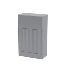 Hudson Reed Fluted 500mm Wc Unit Contemp Satin Grey MFC Painted Gloss 810x500x253mm - JJ Building Materials