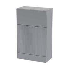 Hudson Reed Fluted 500mm Wc Unit Contemp Satin Grey MFC Painted Gloss 810x500x253mm - JJ Building Materials