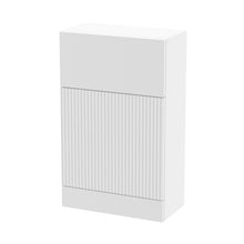 Hudson Reed Fluted 500mm Wc Unit Contemp Satin White MFC Painted Gloss 810x500x253mm - JJ Building Materials