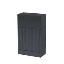 Hudson Reed Fluted 500mm Wc Unit Contemp Soft Black MFC Painted Gloss 810x500x253mm - JJ Building Materials