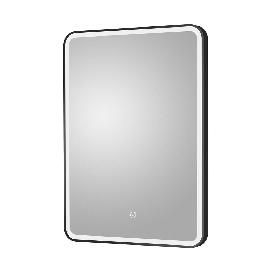 Hudson Reed Framed Led Touch Sensor Mirrors 700 X 500 Black Framed Mirror Contemp Matt Black Aluminium 700x500x40mm - JJ Building Materials