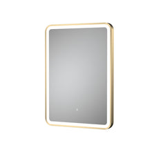 Hudson Reed Framed Led Touch Sensor Mirrors 700 X 500 Brushed Brass Framed Mirror Contemp Aluminium 700x500x33mm - JJ Building Materials
