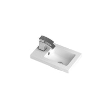 Hudson Reed Furniture Worktops And Basins 400mm Compact Basin Contemp White Polymarble 255x403x135mm - JJ Building Materials