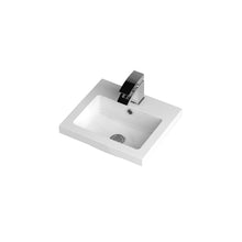 Hudson Reed Furniture Worktops And Basins 400mm Full - depth Basin Contemp White Polymarble 355x403x135mm - JJ Building Materials