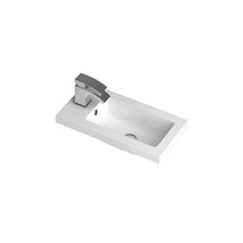 Hudson Reed Furniture Worktops And Basins 500mm Compact Basin Contemp White Polymarble 255x503x135mm - JJ Building Materials