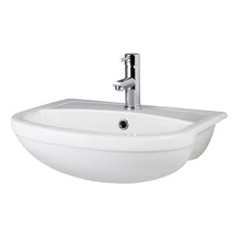 Hudson Reed Furniture Worktops And Basins 500mm Semi Recessed Basin Contemp White Vitreous China 170x500x390mm - JJ Building Materials