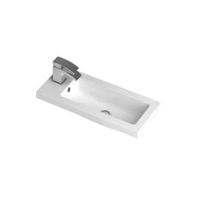 Hudson Reed Furniture Worktops And Basins 600mm Compact Basin Contemp White Polymarble 255x603x135mm - JJ Building Materials