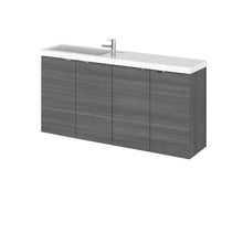 Hudson Reed Fusion 1000mm Combination Vanity Compact Contemp Anthracite Woodgrain MFC Textured Woodgrain 579x1005x260mm - JJ Building Materials