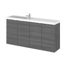 Hudson Reed Fusion 1000mm Combination Vanity Compact Contemp Anthracite Woodgrain MFC Textured Woodgrain 579x1005x260mm - JJ Building Materials