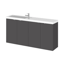 Hudson Reed Fusion 1000mm Combination Vanity Compact Contemp Gloss Grey MFC Painted Gloss 579x1005x260mm - JJ Building Materials