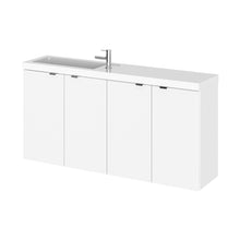 Hudson Reed Fusion 1000mm Combination Vanity Compact Contemp Gloss White MFC Painted Gloss 579x1005x260mm - JJ Building Materials