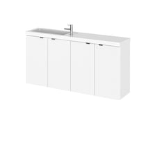 Hudson Reed Fusion 1000mm Combination Vanity Compact Contemp Gloss White MFC Painted Gloss 579x1005x260mm - JJ Building Materials