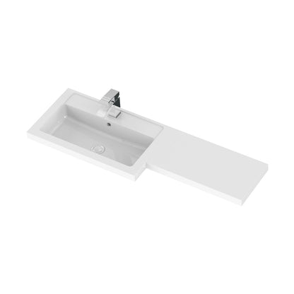 Hudson Reed Fusion 1000mm Left Hand Combination Contemp Gloss White MFC Painted Gloss 904x1005x360mm - JJ Building Materials