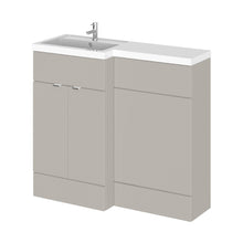 Hudson Reed Fusion 1000mm Left Hand Combination Contemp Pebble Grey MFC Smooth Matt 904x1005x355mm - JJ Building Materials