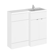 Hudson Reed Fusion 1000mm Right Hand Combination Contemp Gloss White MFC Painted Gloss 904x1005x360mm - JJ Building Materials