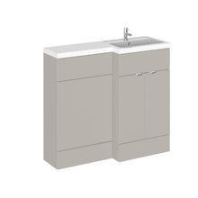 Hudson Reed Fusion 1000mm Right Hand Combination Contemp Pebble Grey MFC Smooth Matt 904x1005x355mm - JJ Building Materials