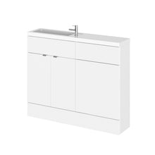 Hudson Reed Fusion 1100mm Combination - Compact Contemp Gloss White MFC Painted Gloss 904x1105x260mm - JJ Building Materials