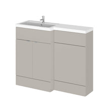 Hudson Reed Fusion 1100mm Combination - Full - depth - Lh Contemp Pebble Grey MFC Smooth Matt 904x1103x355mm - JJ Building Materials