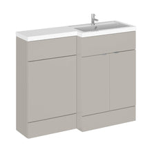 Hudson Reed Fusion 1100mm Combination - Full-depth - Rh Contemp Pebble Grey MFC Smooth Matt 904x1103x355mm - JJ Building Materials