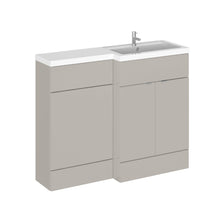 Hudson Reed Fusion 1100mm Combination - Full - depth - Rh Contemp Pebble Grey MFC Smooth Matt 904x1103x355mm - JJ Building Materials