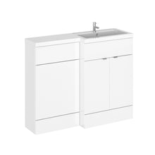 Hudson Reed Fusion 1100mm Right Combination Contemp Gloss White MFC Painted Gloss 904x1105x360mm - JJ Building Materials