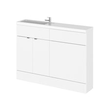 Hudson Reed Fusion 1200mm Combination - Compact Contemp Gloss White MFC Painted Gloss 904x1205x260mm - CBI108 - JJ Building Materials