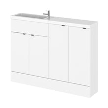 Hudson Reed Fusion 1200mm Combination - Compact Contemp Gloss White MFC Painted Gloss 904x1205x260mm - CBI125 - JJ Building Materials