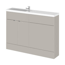 Hudson Reed Fusion 1200mm Combination - Compact Contemp Pebble Grey MFC Smooth Matt 904x1203x255mm - JJ Building Materials