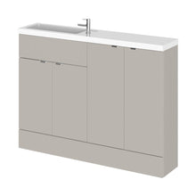 Hudson Reed Fusion 1200mm Combination - Compact Contemp Pebble Grey MFC Smooth Matt 904x1205x255mm - JJ Building Materials