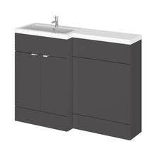 Hudson Reed Fusion 1200mm Left Hand Combination Contemp Gloss Grey MFC Painted Gloss 904x1205x360mm - CBI909 - JJ Building Materials
