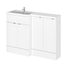 Hudson Reed Fusion 1200mm Left Hand Combination Contemp Gloss White MFC Painted Gloss 904x1205x360mm - CBI111 - JJ Building Materials