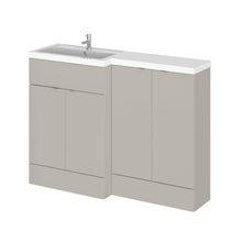 Hudson Reed Fusion 1200mm Left Hand Combination Contemp Pebble Grey MFC Smooth Matt 904x1203x355mm - CBI3211 - JJ Building Materials