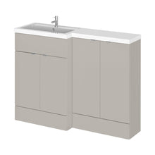 Hudson Reed Fusion 1200mm Left Hand Combination Contemp Pebble Grey MFC Smooth Matt 904x1203x355mm - CBI3211 - JJ Building Materials