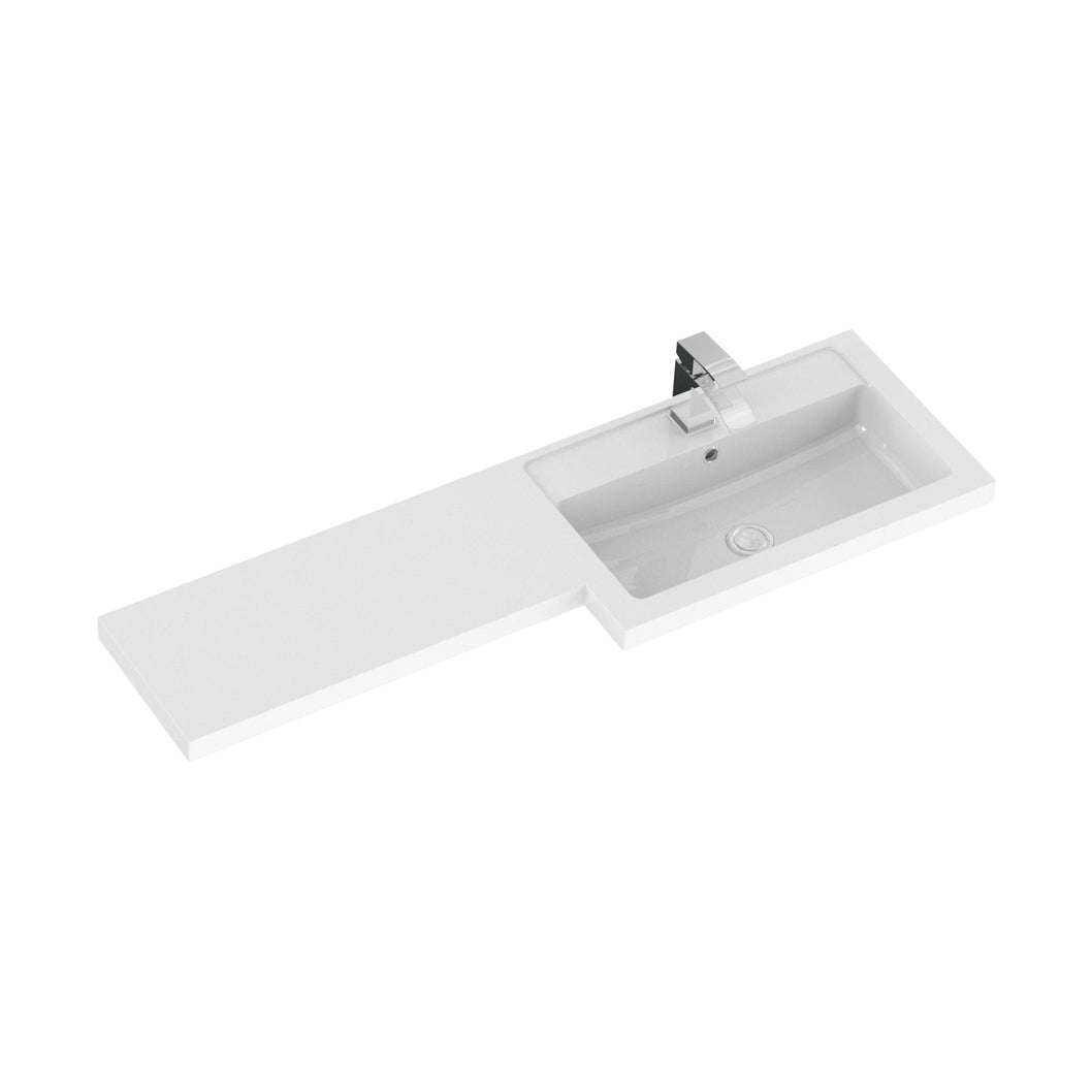 Hudson Reed Fusion 1200mm Right Hand Combination Contemp Gloss White MFC Painted Gloss 904x1205x360mm - CBI112 - JJ Building Materials