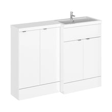 Hudson Reed Fusion 1200mm Right Hand Combination Contemp Gloss White MFC Painted Gloss 904x1205x360mm - CBI112 - JJ Building Materials