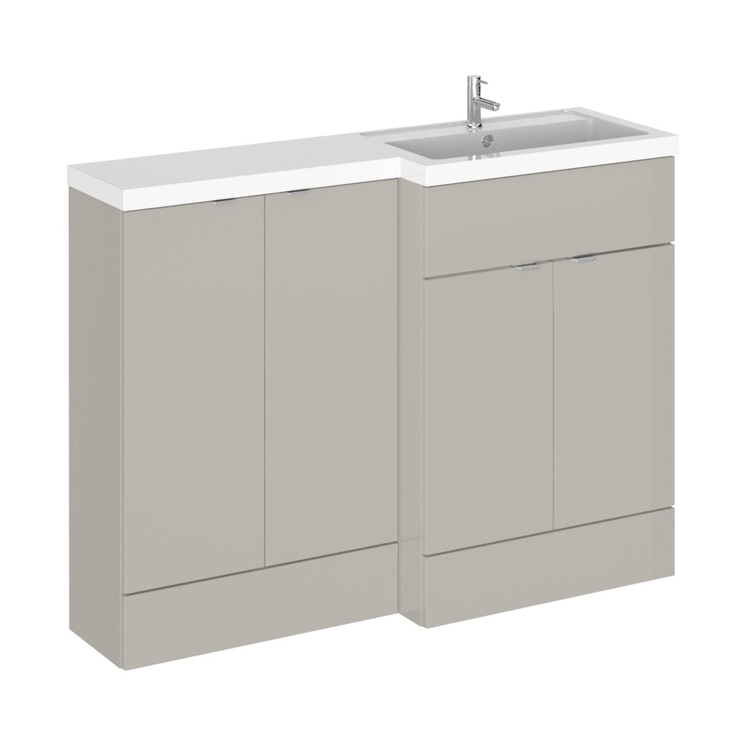 Hudson Reed Fusion 1200mm Right Hand Combination Contemp Pebble Grey MFC Smooth Matt 904x1203x355mm - CBI3212 - JJ Building Materials